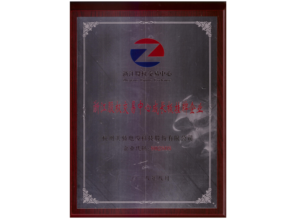 Zhejiang Equity Exchange Center внесла компанию в список растущих компаний